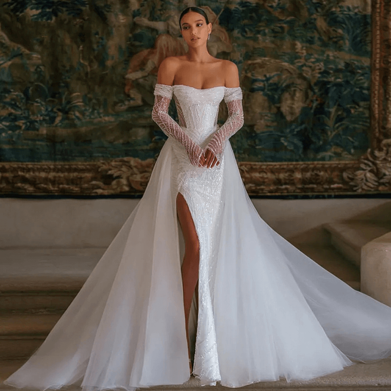 fitted lace wedding dress Hailey