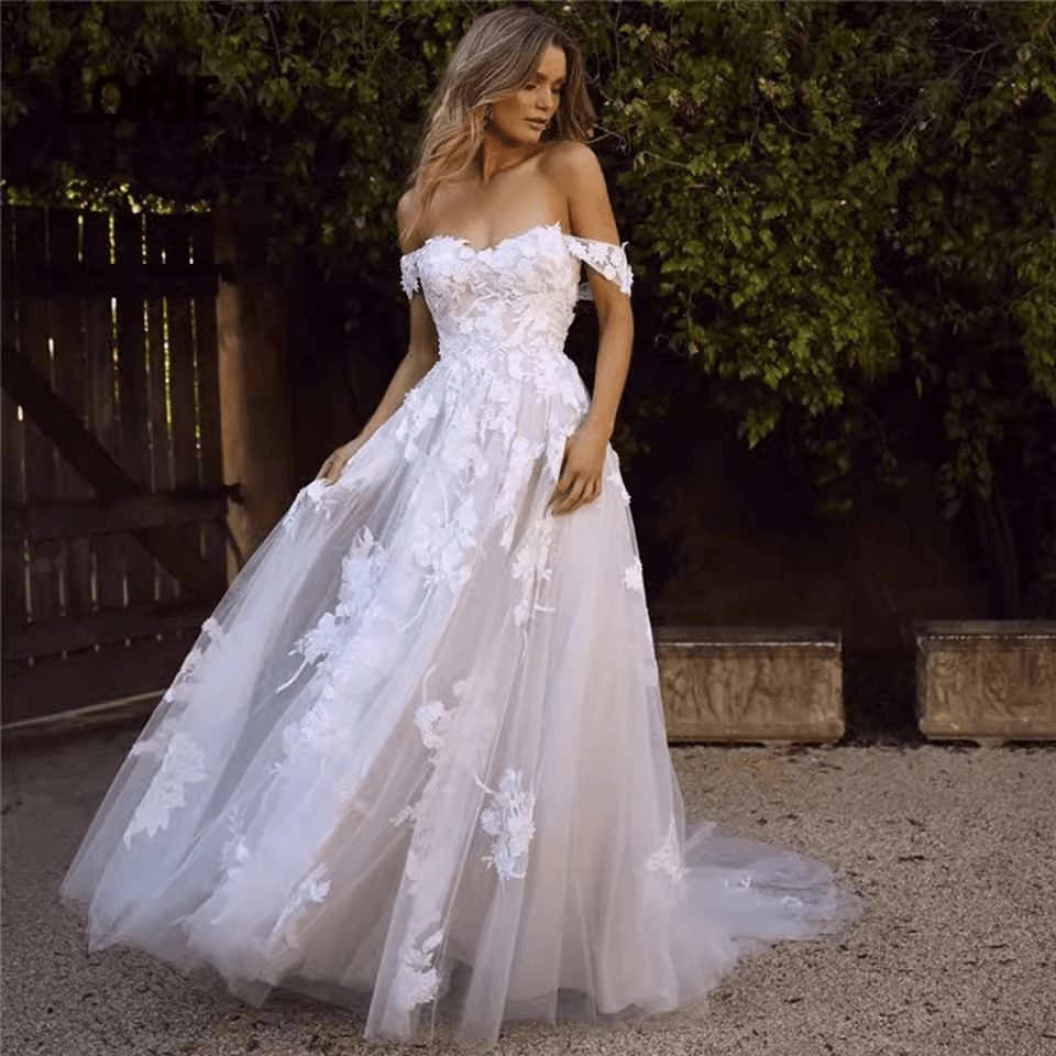 Summer wedding dresses | A line wedding dress
