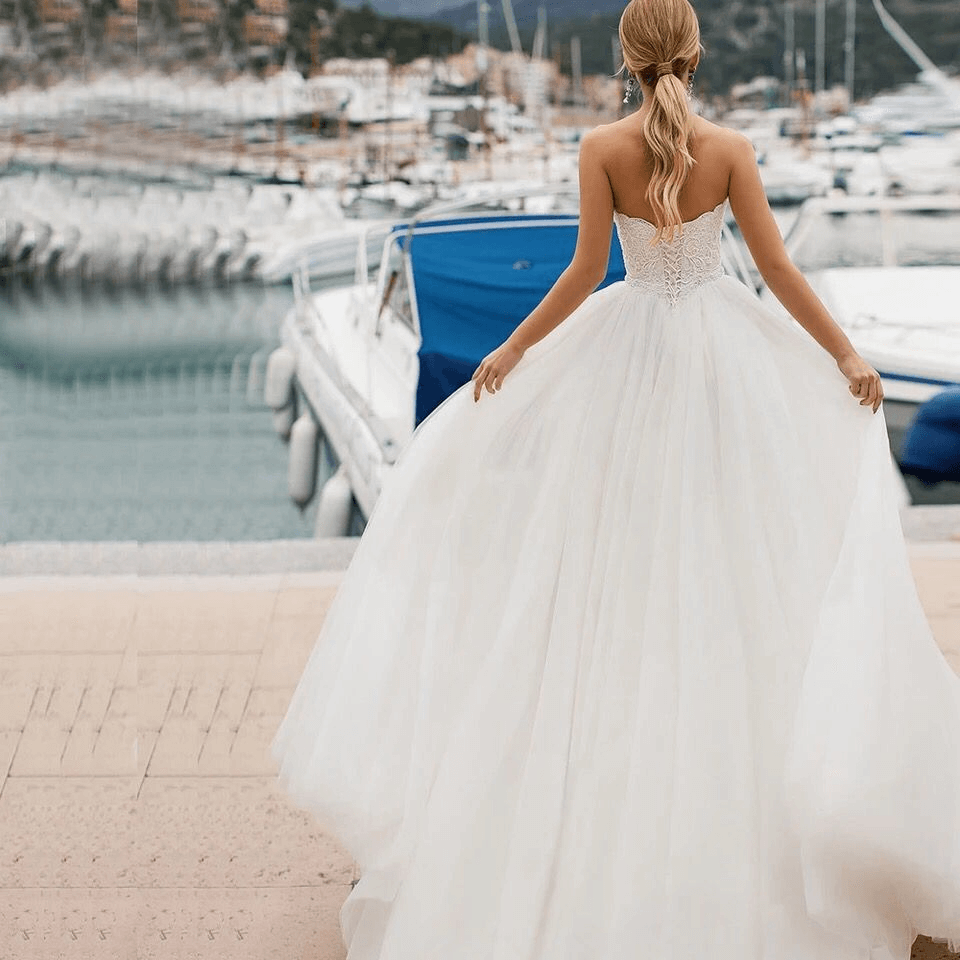 Simple wedding dresses | Off the shoulder wedding dress | Strapless wedding dress
