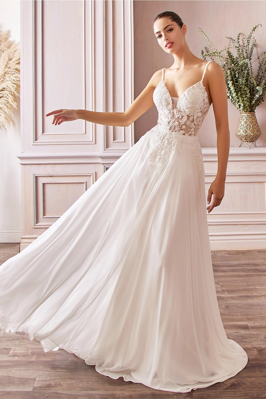 2026-57 Simple A-Line Wedding Dress