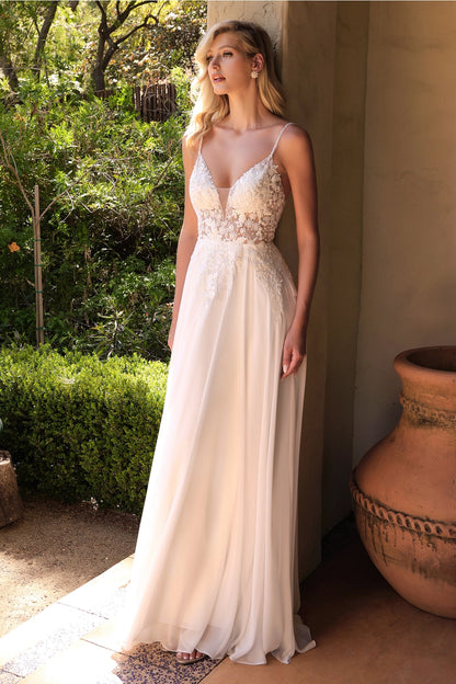 2026-57 Simple A-Line Wedding Dress