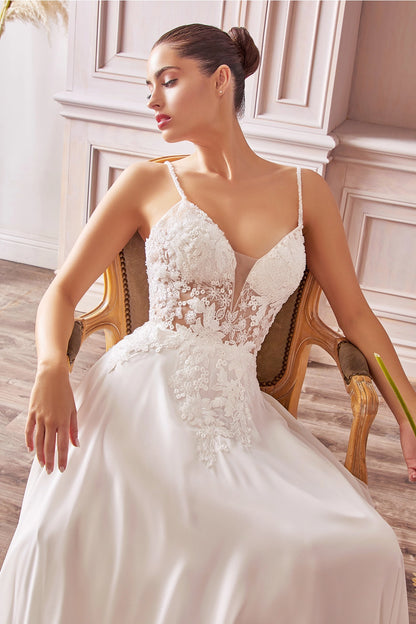 2026-57 Simple A-Line Wedding Dress