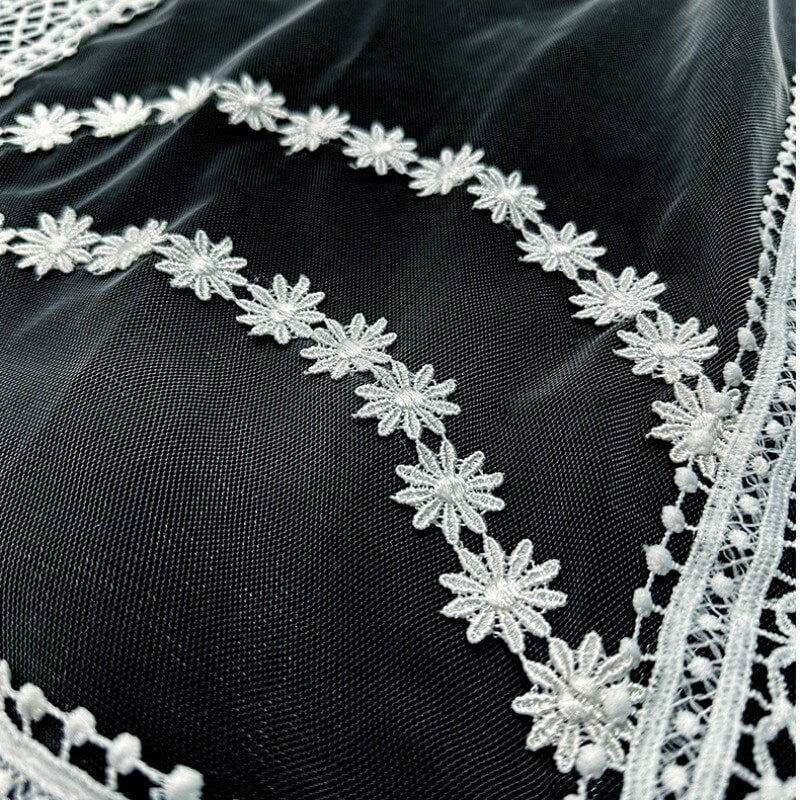Wide Lace Cathedral Veil