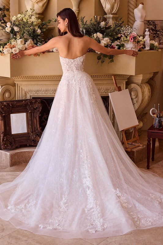 2026-20 Deep Sweetheart Strapless Bridal Ball Gown Wedding Dress
