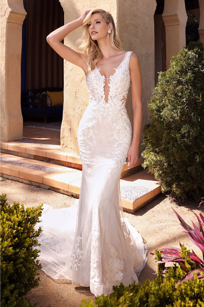 2026-08 Fitted Lace Mermaid Wedding Dress