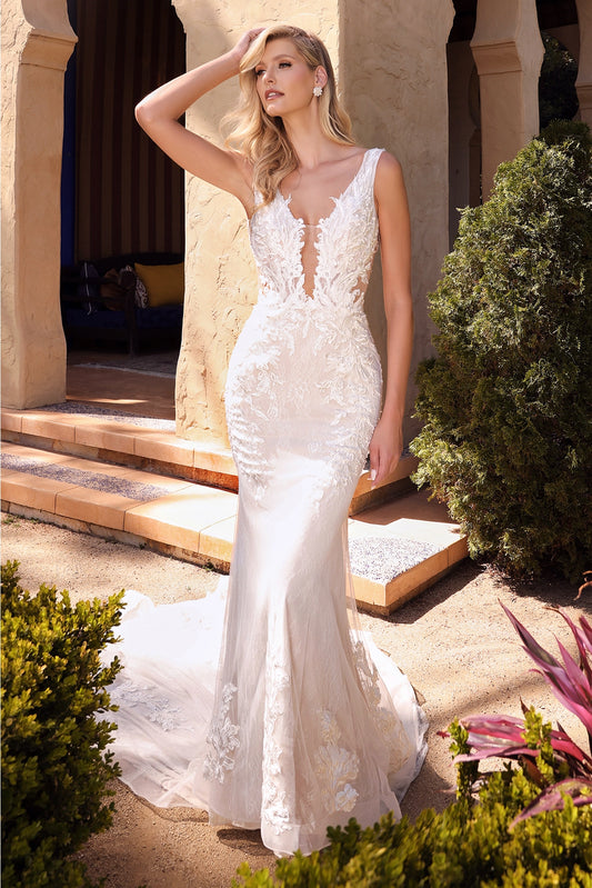 2026-08 Fitted Lace Mermaid Wedding Dress