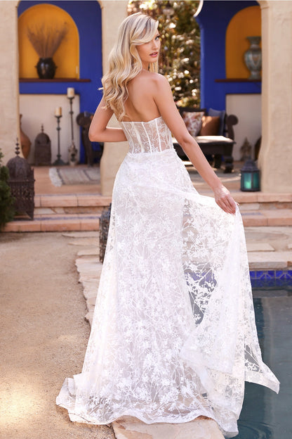 2026-75 Fitted Overskirt Wedding Dress