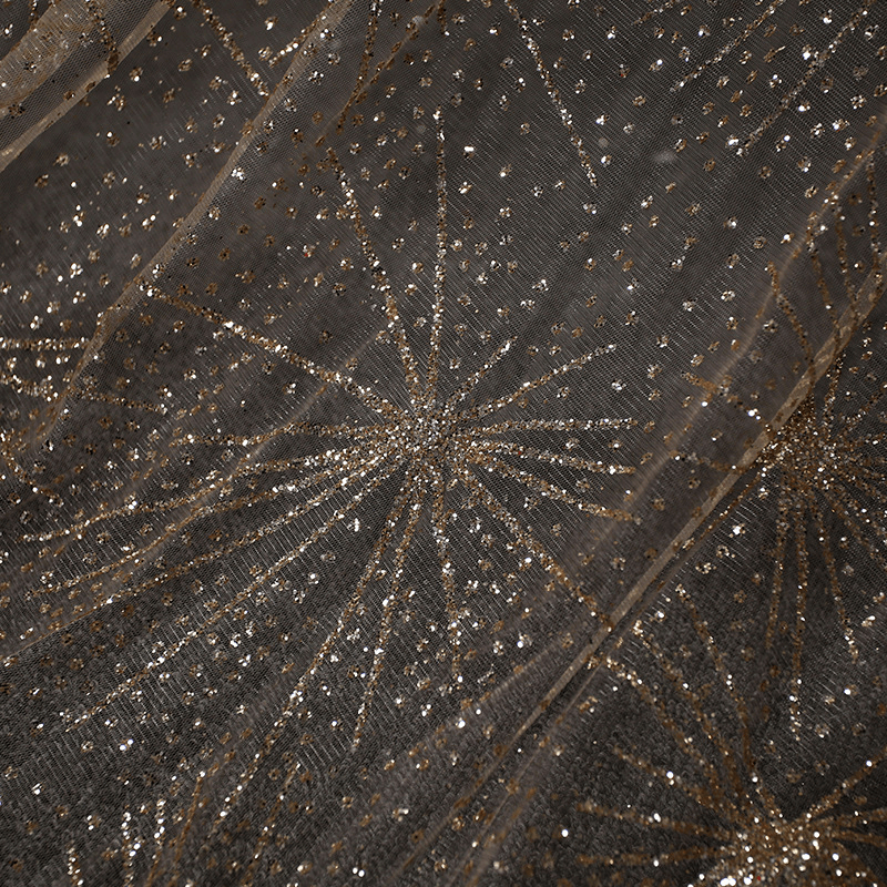 Gold Glitter Mesh Chapel Veil | wedding veils