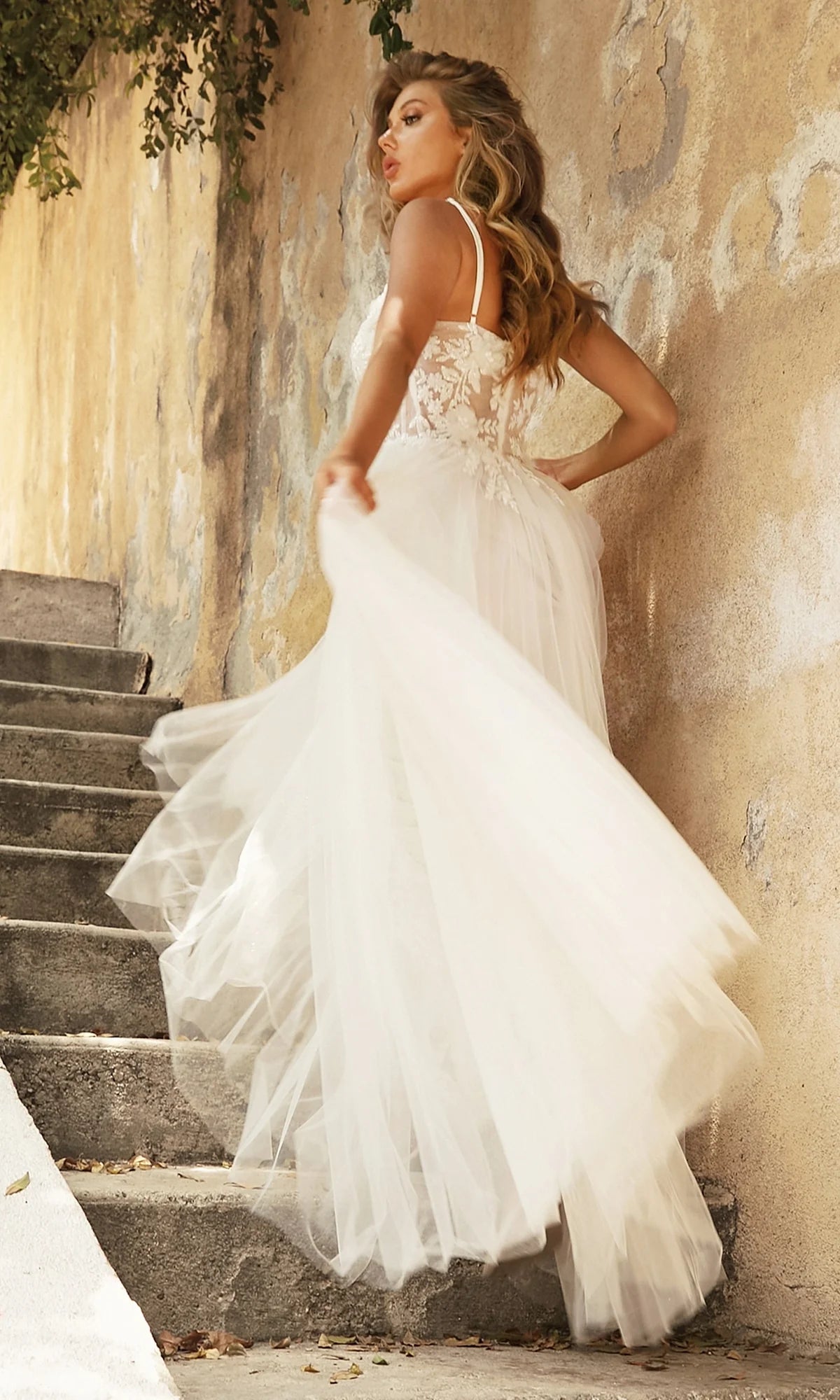 Layered A-Line Tulle Bridal Gown