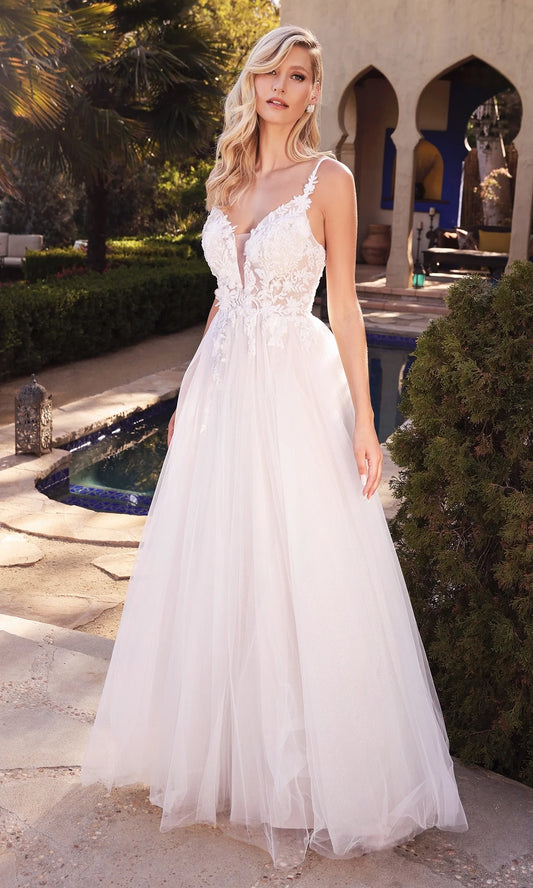 2026-61 Layered A-Line Tulle Bridal Gown