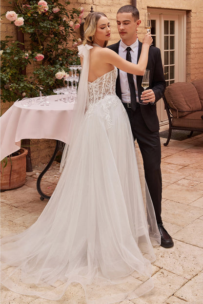 2026-09 Long Bridal Gown A Line Corset Wedding Dress