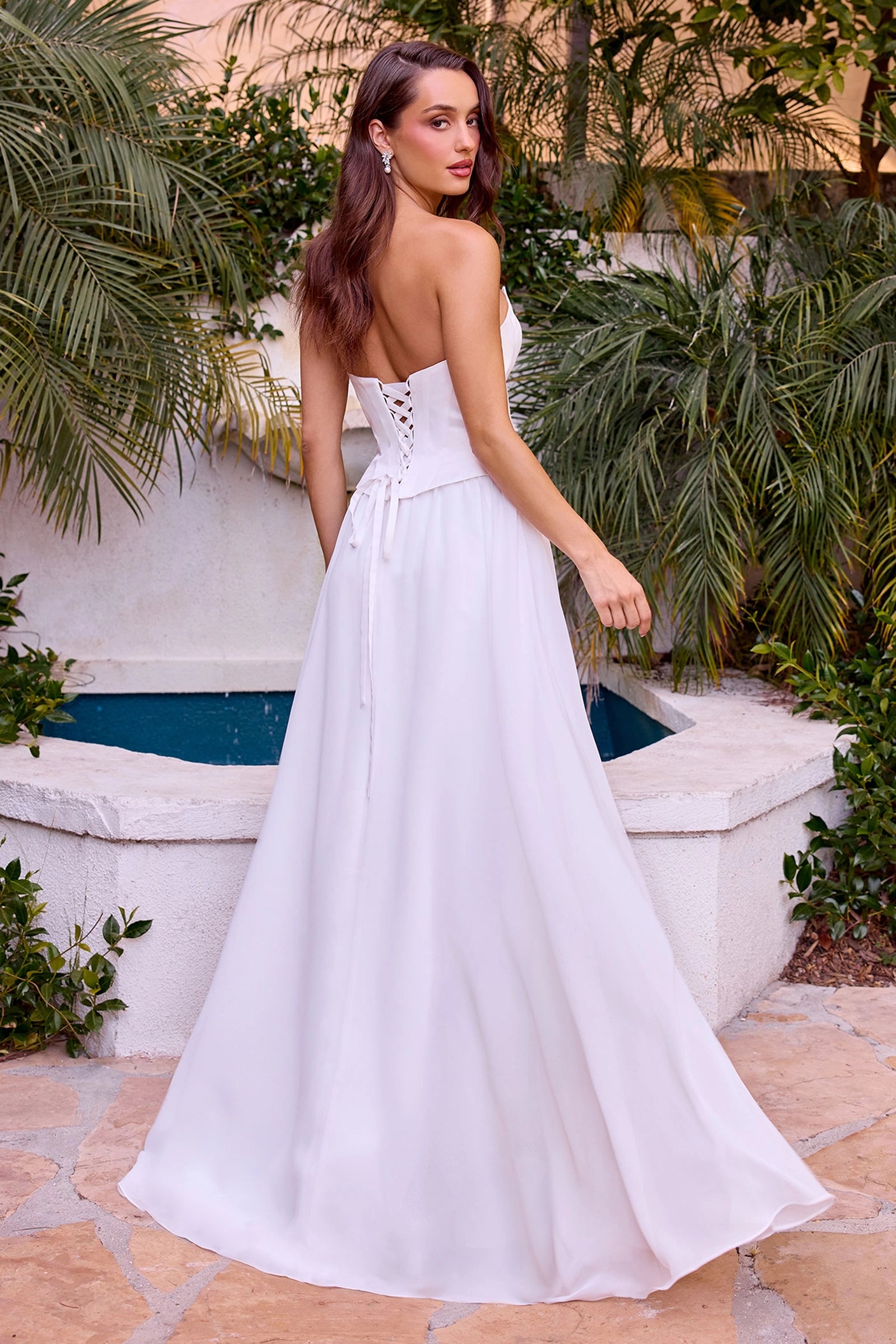 2026-88 Corset Long A Line Wedding Dress