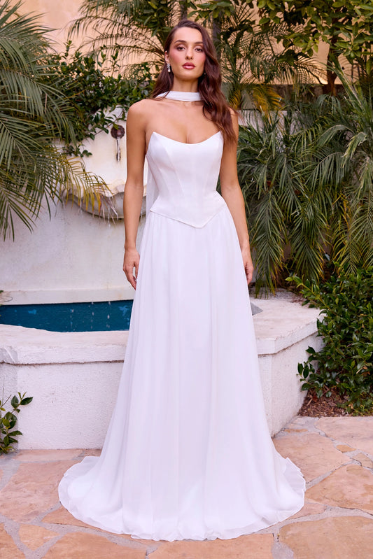 2026-88 Corset Long A Line Wedding Dress