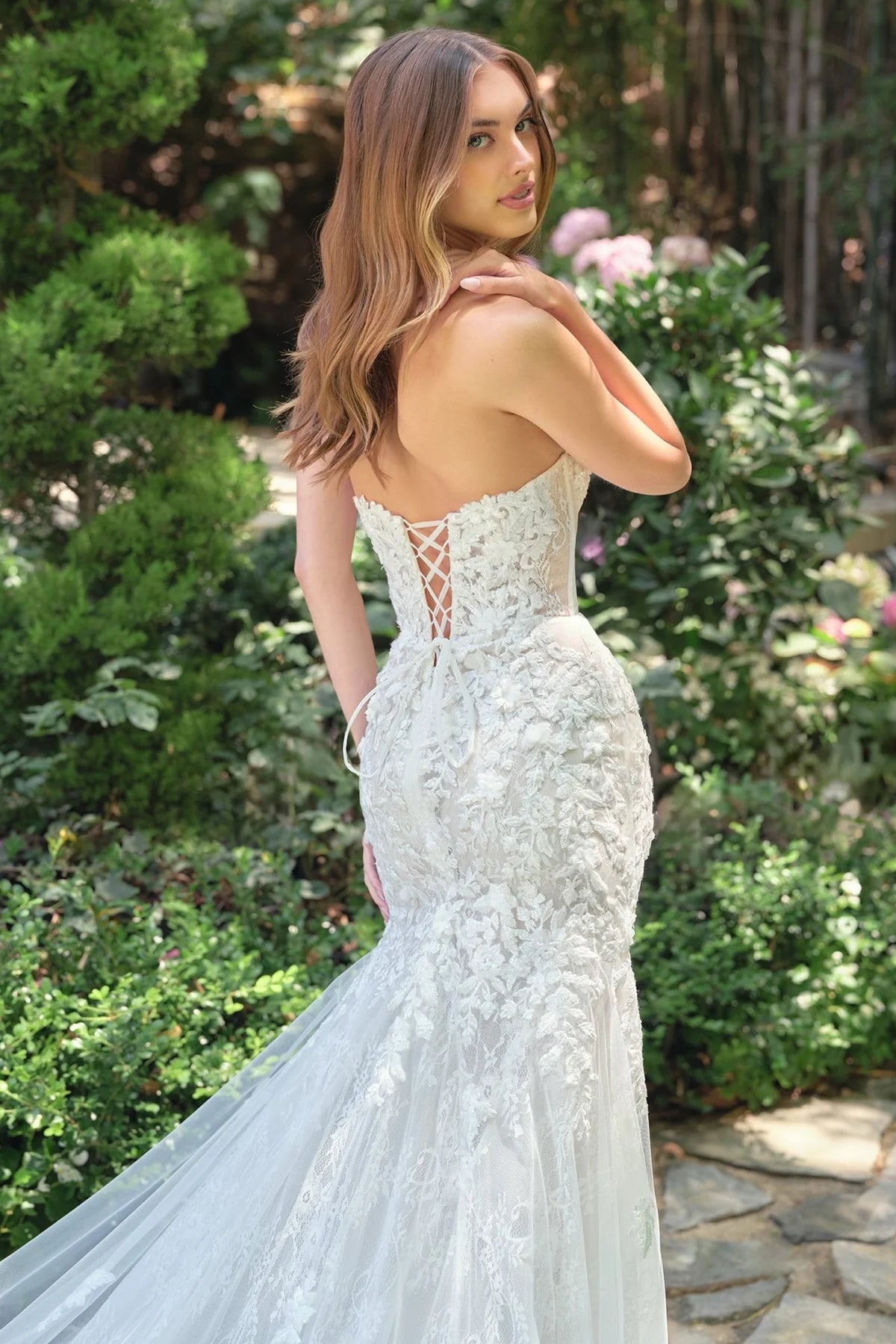 2026-17 Plunge V-neck Strapless Bridal Mermaid Wedding Dress