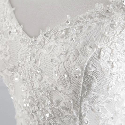Lace simple mermaid wedding dress