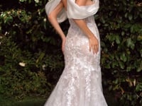 2026-56 Detachable Wings Mermaid Wedding Gown