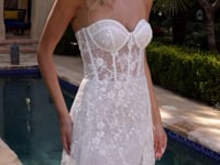2026-75 Fitted Overskirt Wedding Dress