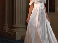 2026-77 Simple Long Bridal A Line Wedding Dress