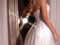 2026-80 Beaded Corset Strapless Wedding Dress