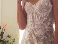 2026-06 Short Bridal Floral Applique Wedding Dress