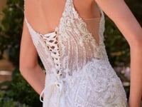 2026-07 Long Fitted Floral Applique Bridal Mermaid Wedding Dress