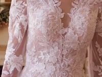 2026-16 Long Sleeve Lace Mermaid Wedding Dress