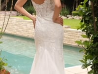 2026-25 Spaghetti Straps Corset Lace Mermaid Wedding Dress