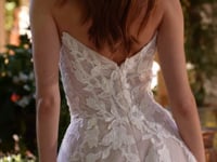 2026-27Strapless Illusion Plunge Neckline A Line Wedding Dress